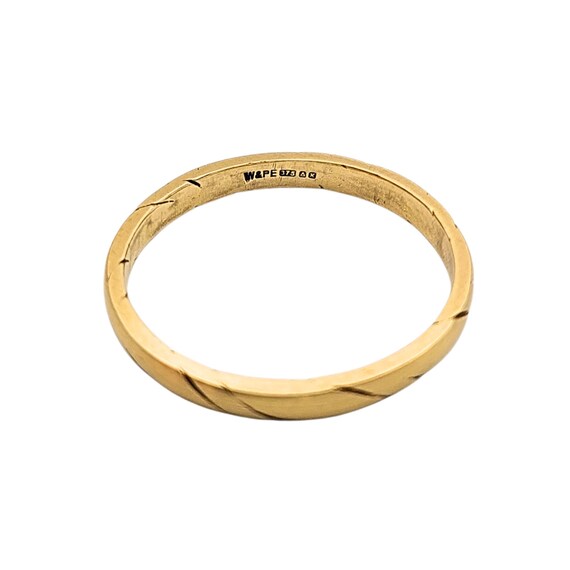 9ct Gold Stacking Ring, Narrow Bark Pattern Band,… - image 4