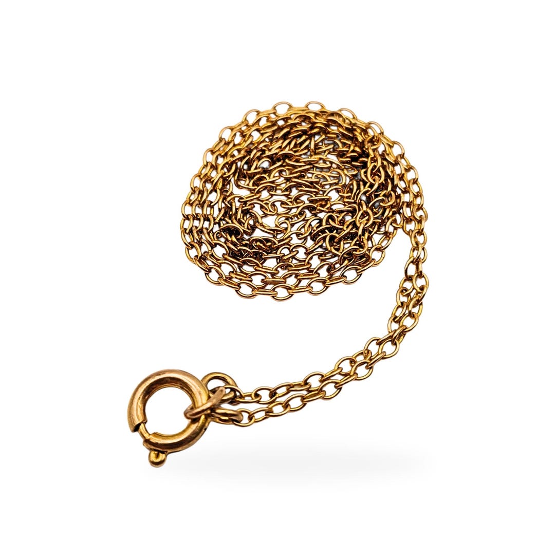 9ct Rose Gold Rolo Chain Necklace, 18 1/2