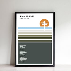 Personalisierte LEJOG/JOGLE Minimal Route Map Cycle Touring, End to End, Travel Poster Print