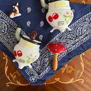 Vintage Wall Pocket Planter Stove Noritake Japan Ceramic Cottage Cherries, Pot Belly Stove, Decor, Kitchen, Retro, 1970s