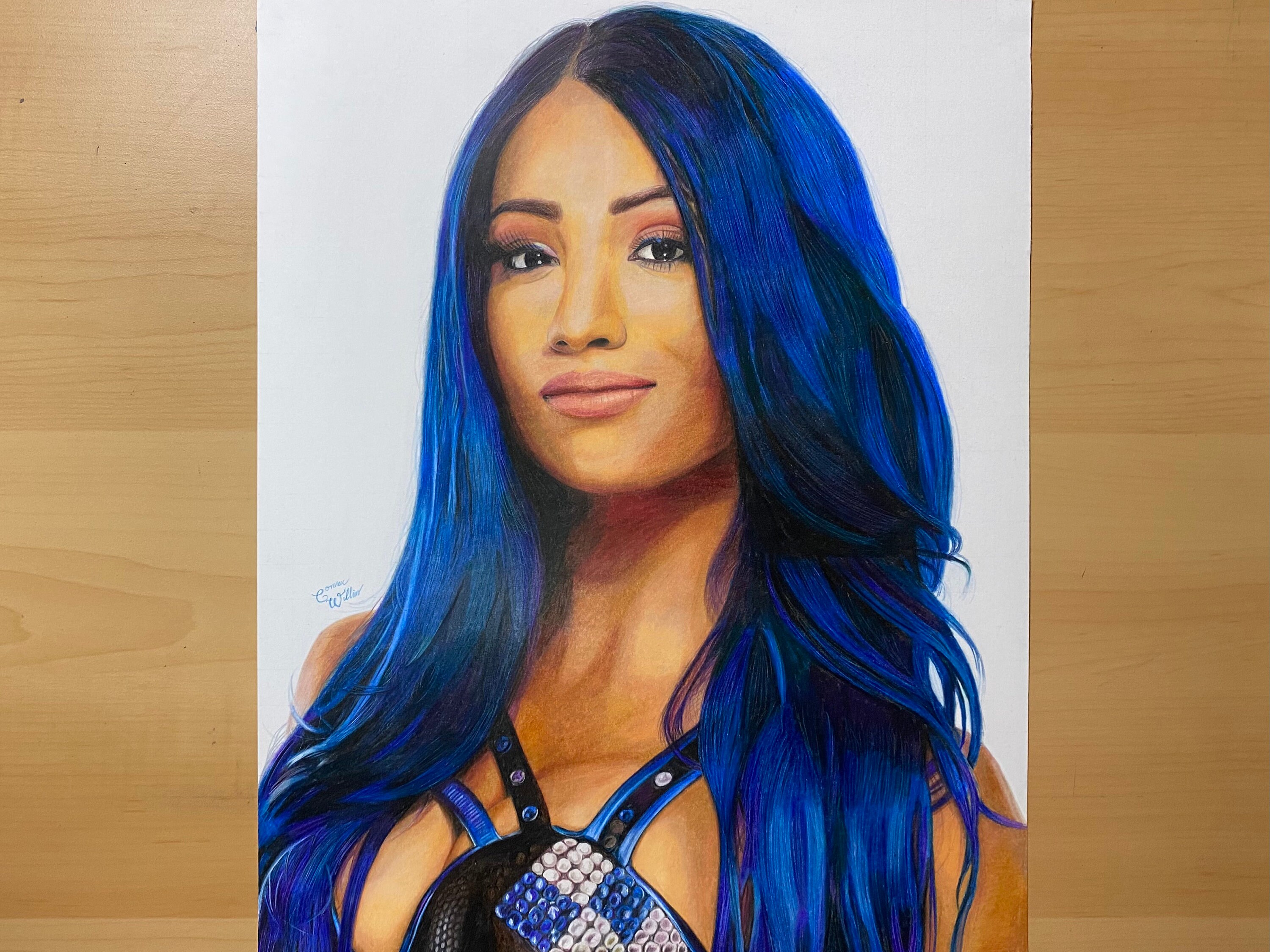Sasha Banks Original Portrait Zeichnung - Etsy