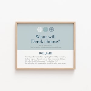 Personalized, Dohl, Doljabi, Korean 1st birthday, Dohl Decoration, Doljanchi, Korean first birthday, 돌잡이,첫돌,돌사인, DIGITAL FILE
