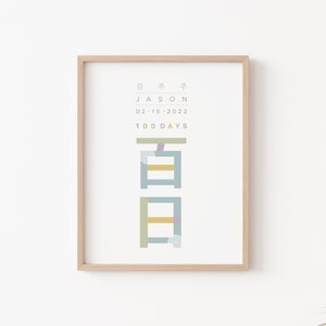 Baekil, 백일, 100 Days, Personalized sign, Dohl, Dol, Korean 1st birthday, Sign, Dohl Decoration, Doljanchi, 돌잔치,첫돌,돌사인, Korean baby