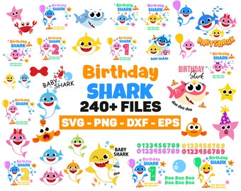 Cartoon Shark Svg Etsy