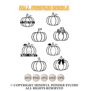 Pumpkin SVG Bundle, Pumpkin SVG, Pumpkin Vector, Halloween Svg, Fall Clipart, Autumn Clipart, Cut File for Cricut, Silhouette, fall png