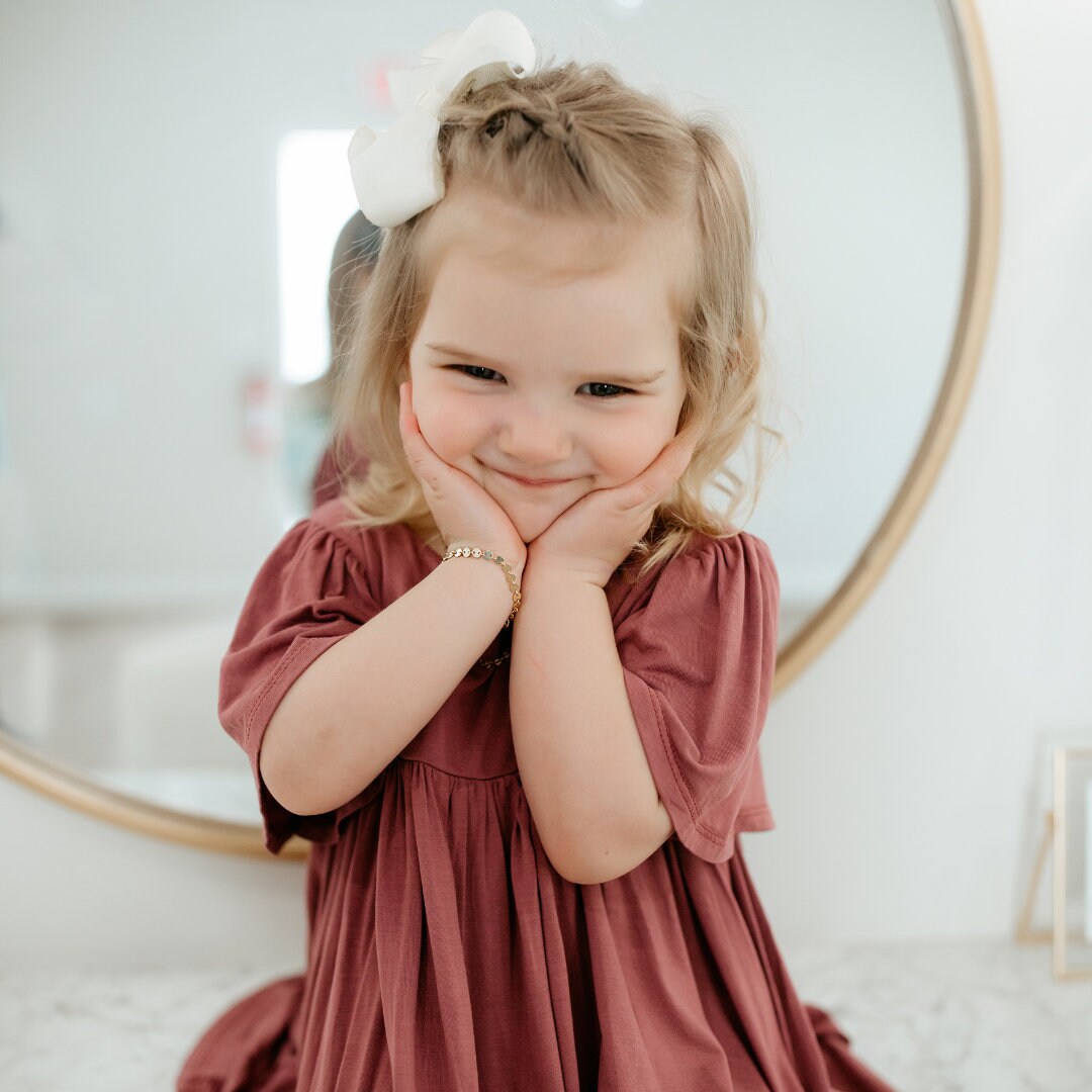 Flower Girl Bracelet Gold or Rose Gold Bracelet Gift for Etsy