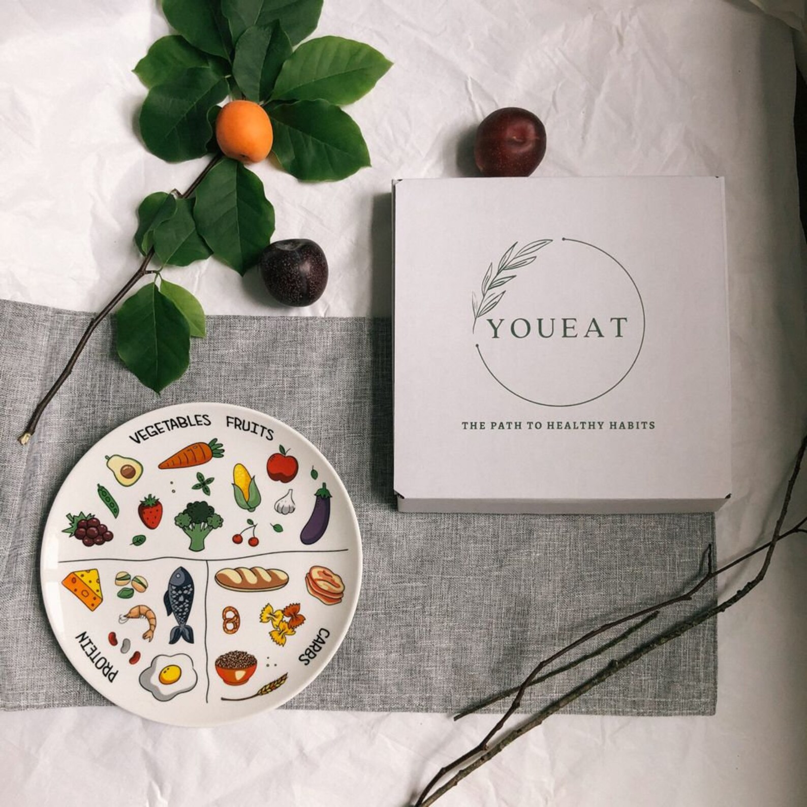 Adult Portion PlateCeramic PlateHealthy Plate Etsy