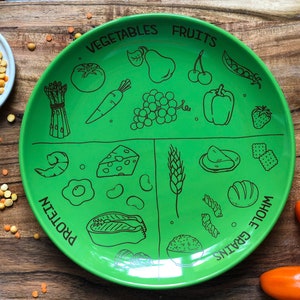 Erwachsener Porzellan Portionsteller - GRÜN