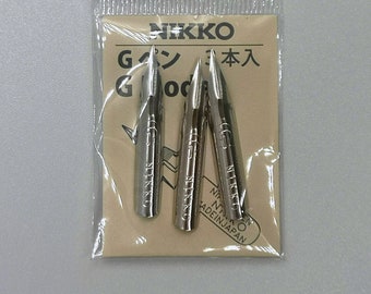 3 Nikko G Nibs. Set of three Modern Calligraphy, Copperplate, Spencerian dip pen nib