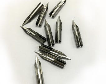 Comic Pen Nib, Mapping Pen (Maru), Pack of 10 semi-flexible soft nibs