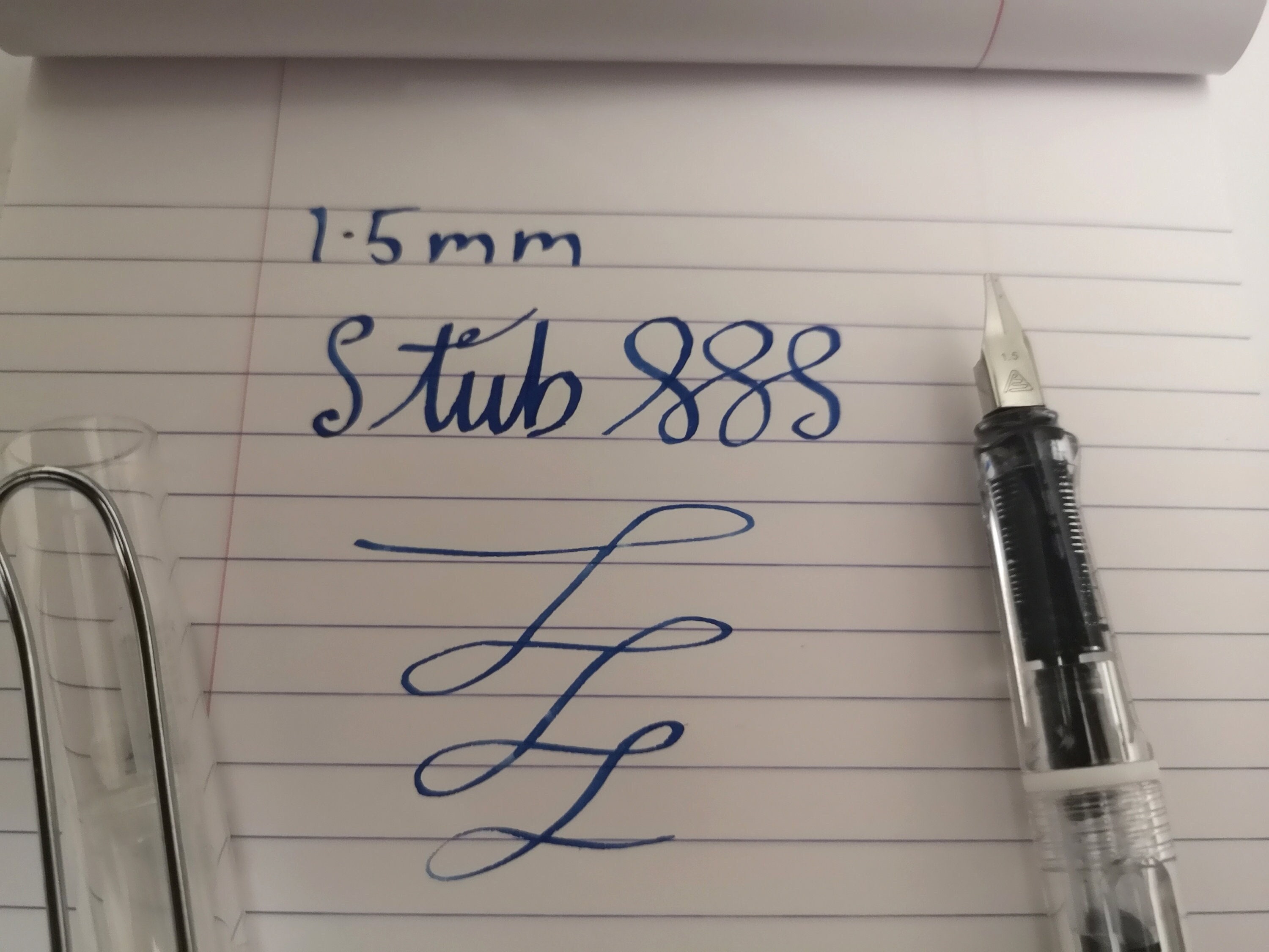 A fountain pen nib I modded to make flexible for calligraphy. No