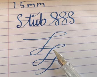 Clear Demonstrator Fude / italic nib / rainbow nib fountain pen for Calligraphy, Signatures, Journaling. Transparent fountain ink pen