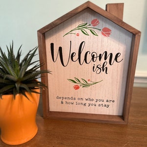 Welcome House Wall Decor/Welcome House/Welcome wood sign/Housewarming gift