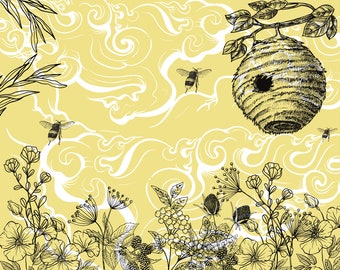 Bee Hive Print