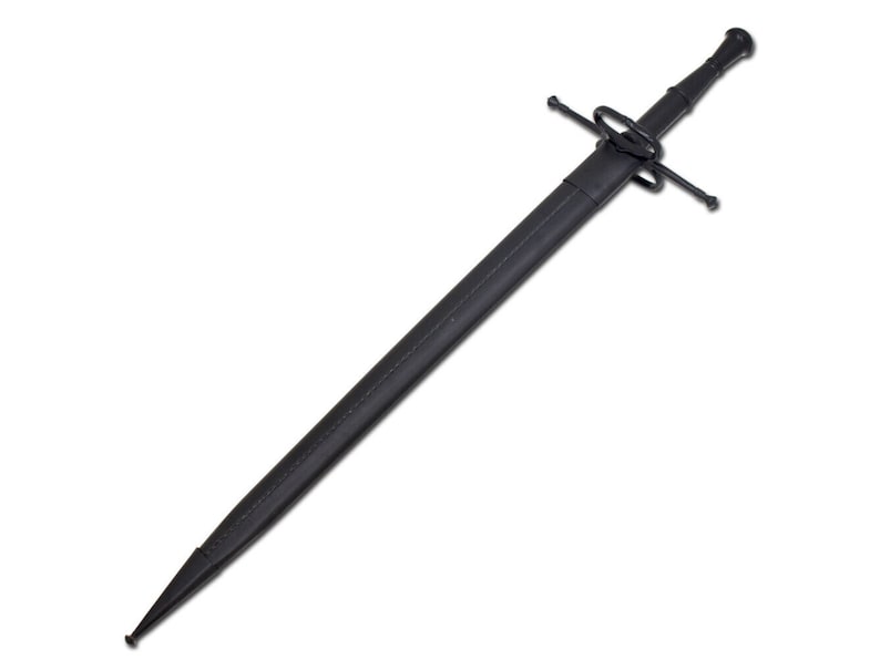 Medieval German Bastard Battle Ready Sword With Scabbard Etsy New Zealand