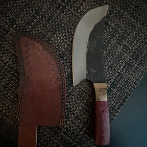 Custom Hand Forged Handmade Mega Chef Cleaver – Premium High-Carbon Steel Blade with Full Tang Construction