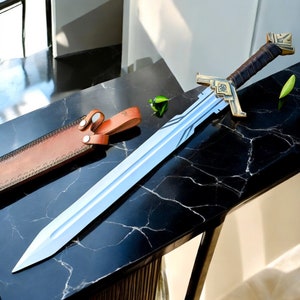 Custom Handmade Dwarven Sword Replica Stainless Steel Sword Personalized Gift For Him