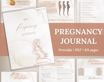 Digital Printable Pregnancy Planner for Moms-to-be | Pregnancy Journal | Planner | Minimal | Editable | Pregnancy Gift | Baby Shower Gift