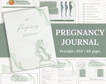 Digital Printable Pregnancy Planner for Moms-to-be | Pregnancy Journal | Planner | Minimal | Editable | Pregnancy Gift | Baby Shower Gift