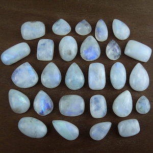 Small Rainbow Moonstone Cabochons || Teardrop / Square / Oval