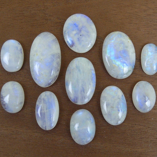 Rainbow Moonstone Cabochon || Oval