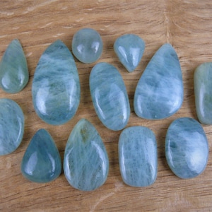 Aquamarine Cabochons || Teardrop / Drops, Oval, Square, Various shapes