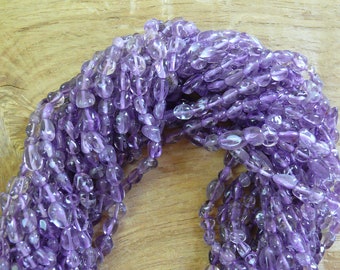 Light Amethyst Nugget Beads Strand || 6-10 mm