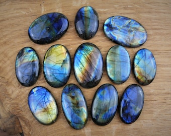 Multi Flash Labradorit Cabochons / Labradorit Edelsteine || Oval