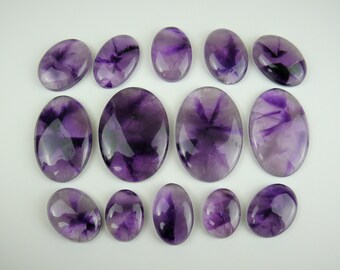 Amethyst Cabochons / Trapiche Amethyst || Oval