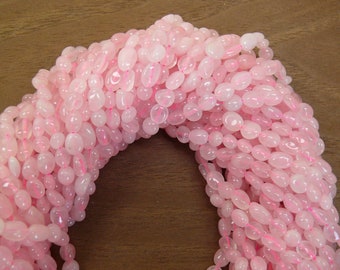 Rose Quartz Nugget Bead Strand || 6-8mm