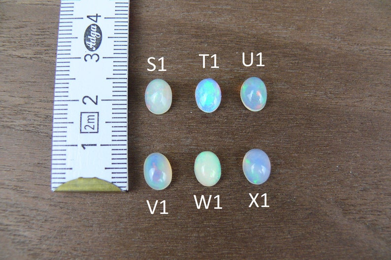 Äthiopischer Opal Cabochons / Welo Opal ca. 6-9 mm Oval Bild 5