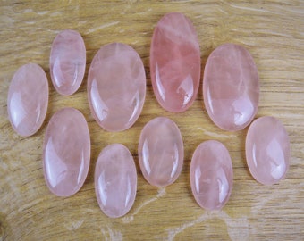 Cabochon in quarzo rosa || Ovale