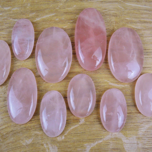 Rose Quartz Cabochons || Oval