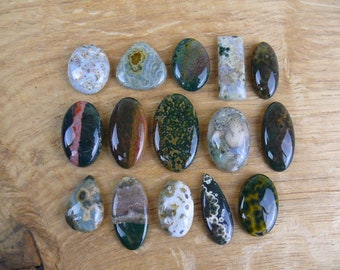 Ozean-Jaspis Cabochons / Ocean Jasper || Oval / Tropfen / Viereckig