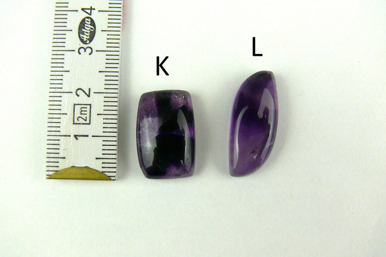 Cabochon di ametista / Ametista Trapiche Ovale, rotondo, a goccia, quadrato immagine 7