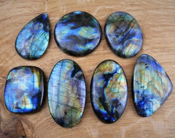 Grands cabochons de labradorite || Ovale, Larme, Carré, Rond