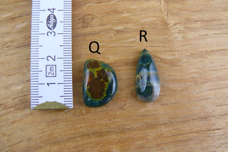Kleine Ozean-Jaspis Cabochons / Ozean Jasper || Tropfen, Oval, Viereckig Bild 10