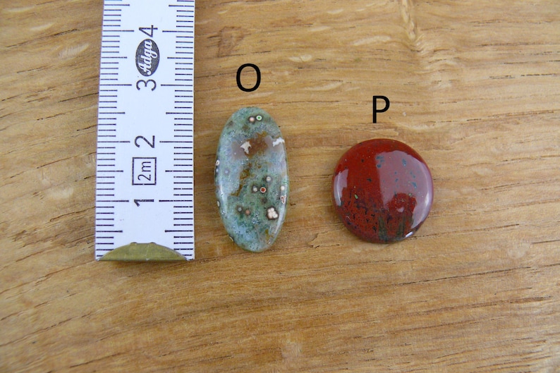 Kleine Ozean-Jaspis Cabochons / Ozean Jasper || Tropfen, Oval, Viereckig Bild 9