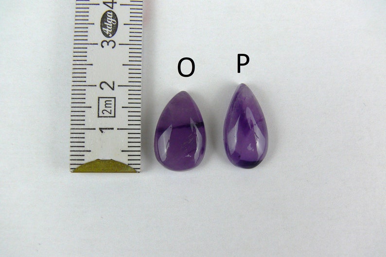 Amethyst Cabochons / Trapiche Amethyst Tropfen / Teardrop / Birnen-Form Bild 9