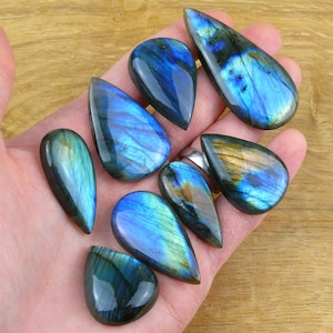 Labradoriet cabochons || Druppel-/peervormig