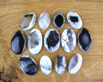 Dendrite Opal Cabochons / Moss Opal || Oval