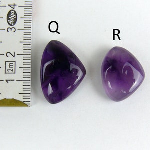 Cabochon di ametista / Ametista Trapiche Ovale, rotondo, a goccia, quadrato immagine 10