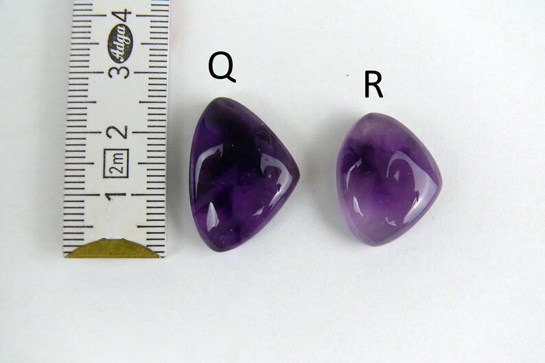 Cabochon di ametista / Ametista Trapiche Ovale, rotondo, a goccia, quadrato immagine 10