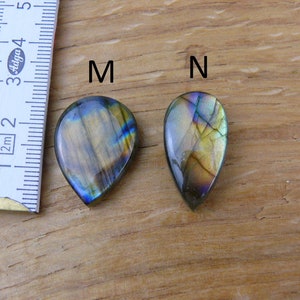 Goldener Labradorit Cabochons Tropfen / Teardrop / Birnen-Form Bild 8