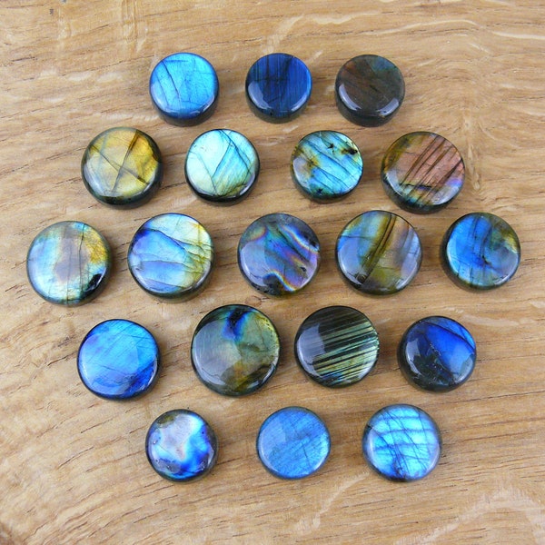 Labradorit Cabochons || Rund || 19mm / 18mm / 17mm / 16mm / 15mm