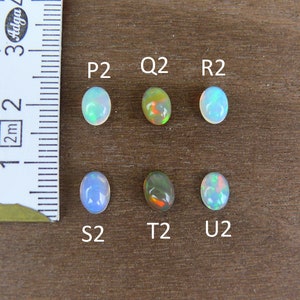 Äthiopischer Opal Cabochons / Welo Opal ca. 6-9 mm Oval Bild 9