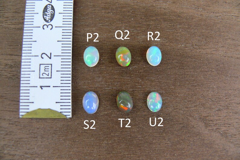 Äthiopischer Opal Cabochons / Welo Opal ca. 6-9 mm Oval Bild 9