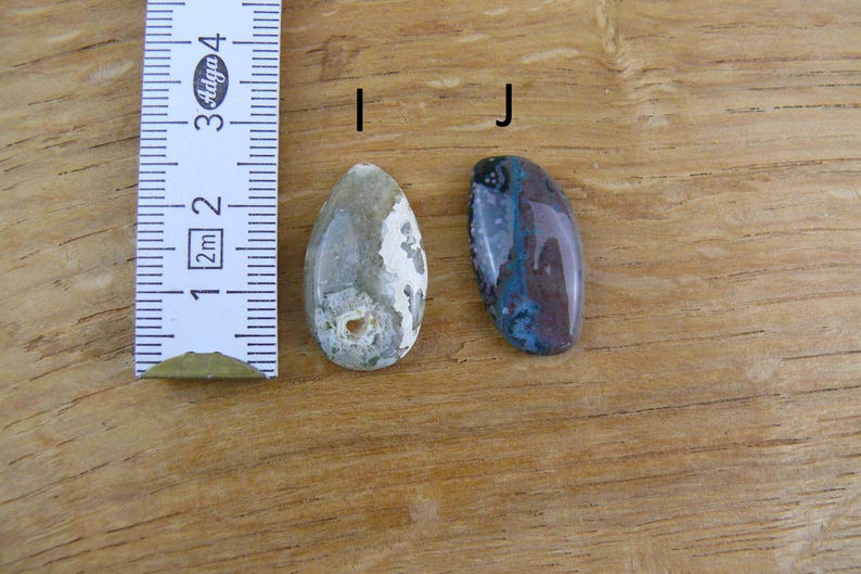 Kleine Ozean-Jaspis Cabochons / Ozean Jasper || Tropfen, Oval, Viereckig Bild 6