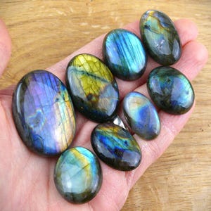 Cabochons de labradorite || Ovales