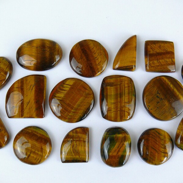 Cabochons oeil de tigre || Rond, carré, ovale, formes variées